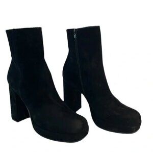 NEW JEFFREY CAMPBELL Spaced‎ Block Heel Bootie BLAC